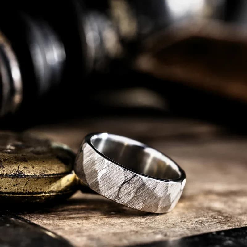 Silver men's ring